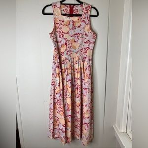 Laura Ashley vintage floral sundress made in Great Britain US 10